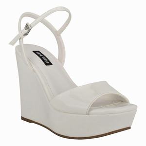 Nine West Kinda Ankle Strap Plateau Sandalen Wit Nederland | NSR-671093